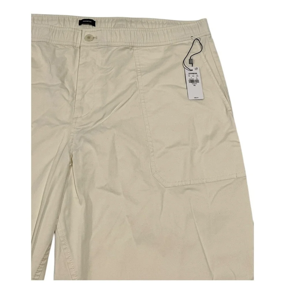 NWT Express Slim Pull-On Chino Pants Elastic‎ Waist Men's XXL